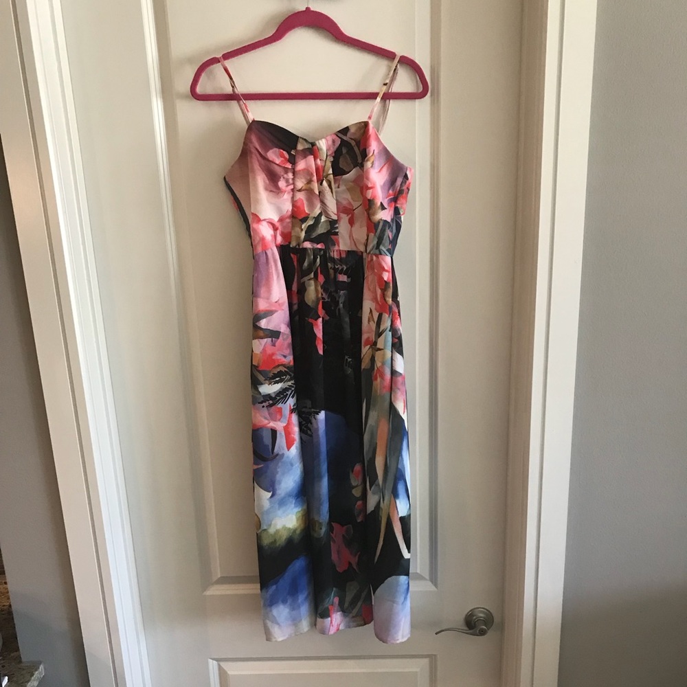 Floral spaghetti strap dress from Anthropologie